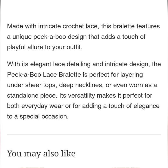 ZENANA Black Lace Bralette cropped Top in Black - Picture 4 of 9